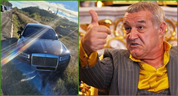 Gigi Becali s-a ales cu dosar penal după ce și-a abandonat bolidul în șanț